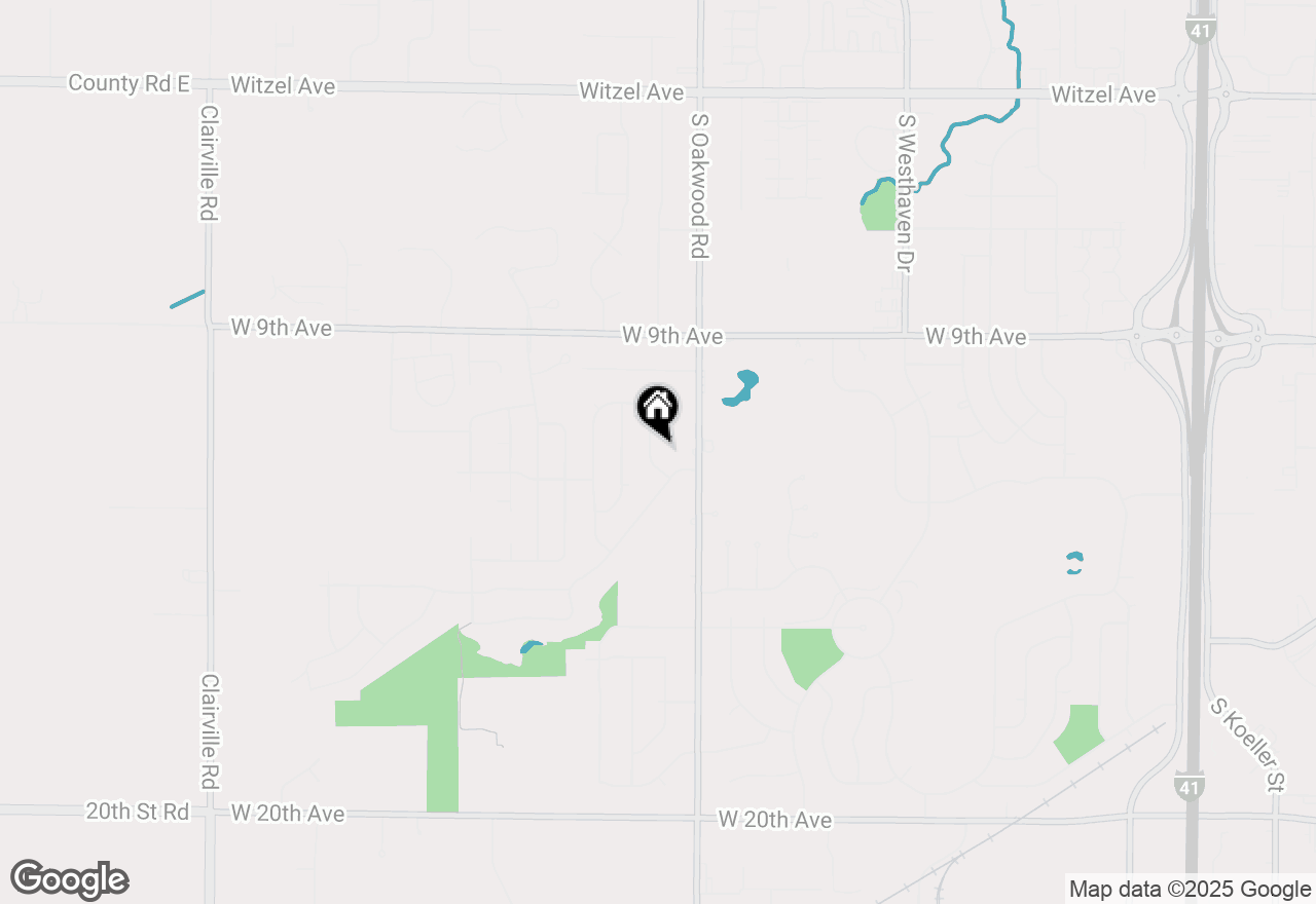 Map of 1217 Wheatfield Way, Oshkosh, WI 54904