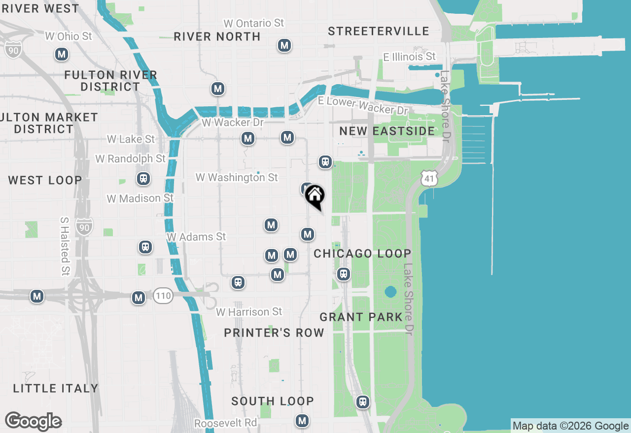 Map of 65 E Monroe Street #4623, Chicago, IL 60603