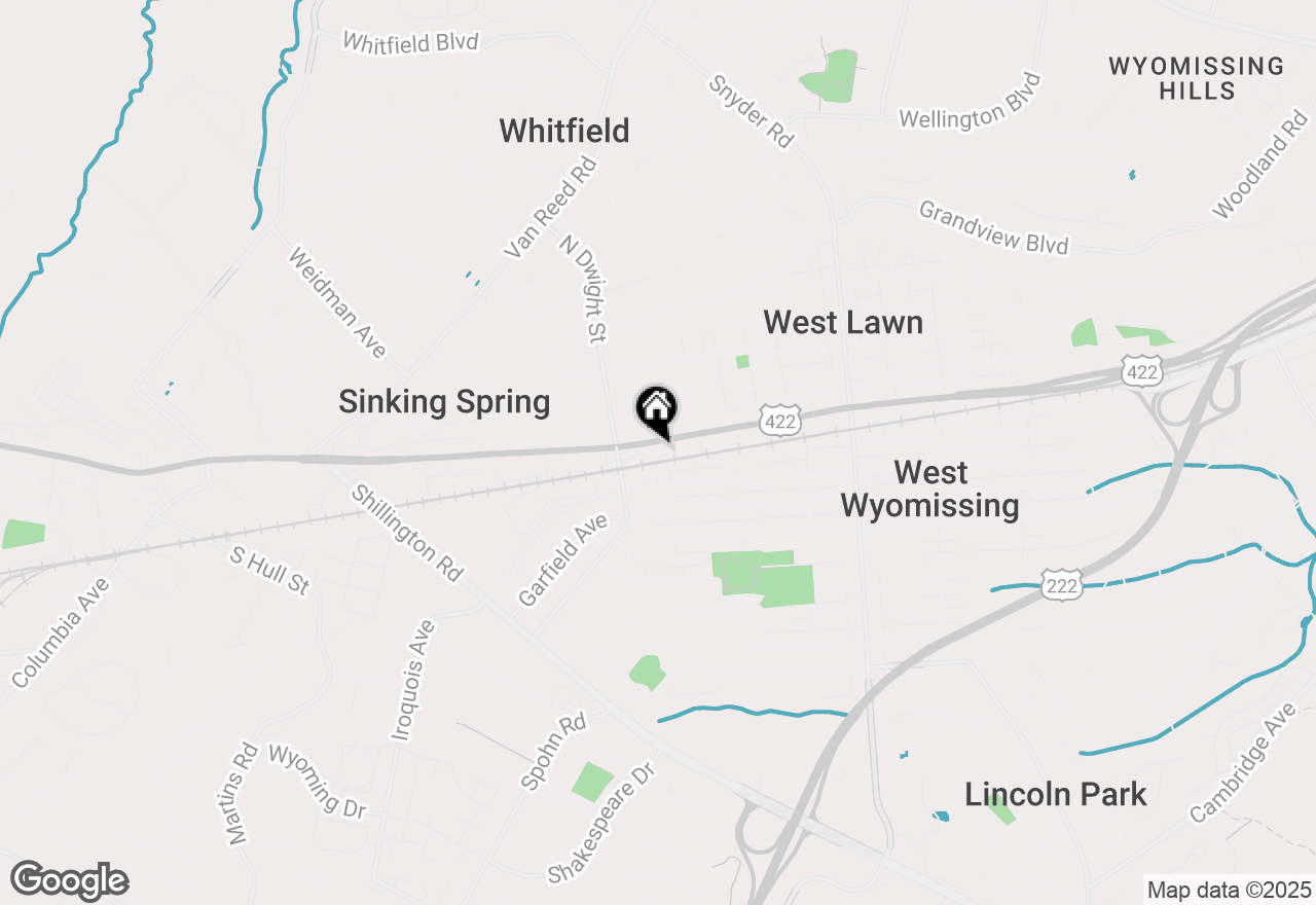 Map of 2820 Penn, West Lawn, PA 19609