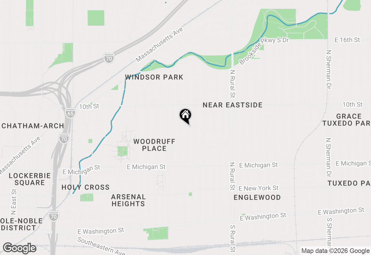 Map of 825 Jefferson Avenue, Indianapolis, IN 46201