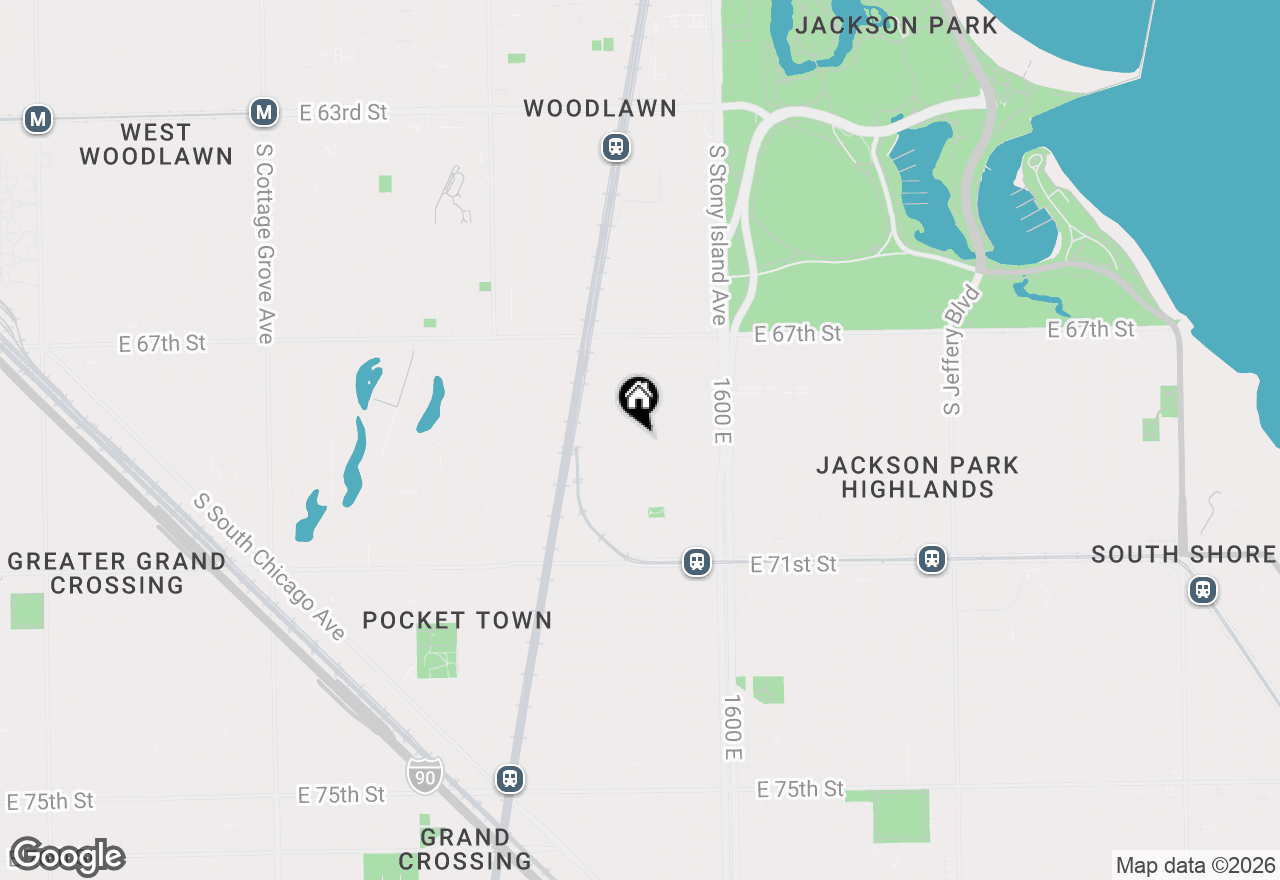 Map of 6852 S Dante Avenue #3E, Chicago, IL 60637
