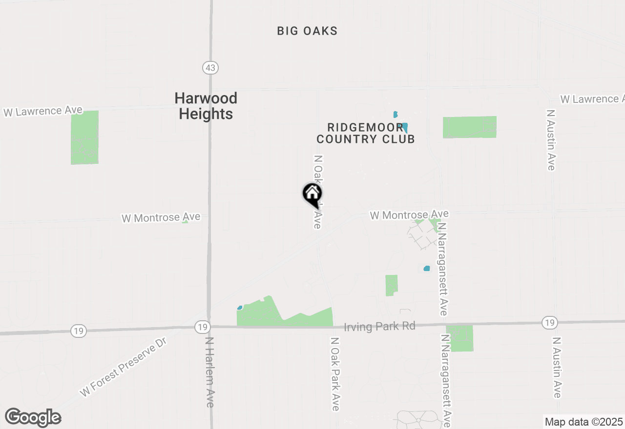 Map of 4358 N Oak Park Avenue, Harwood Heights, IL 60706