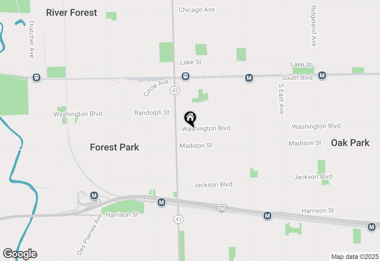 Map of 1103 Washington Boulevard #3-1E, Oak Park, IL 60302