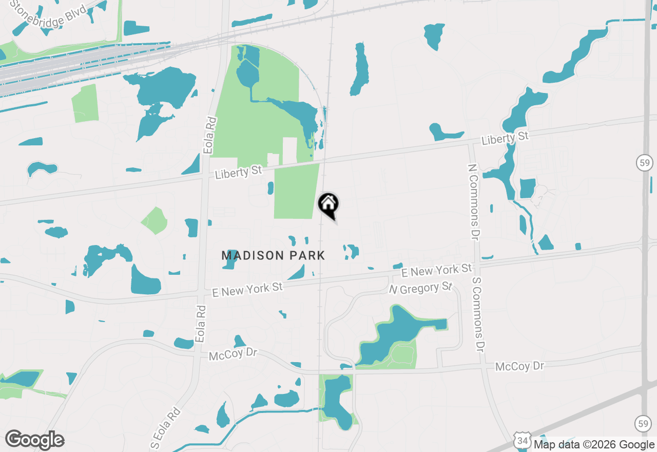Map of 3429 Bradbury Circle, Aurora, IL 60504