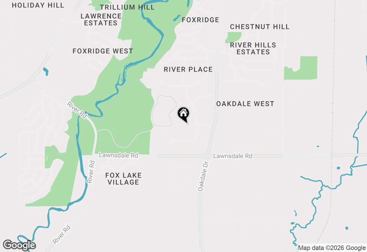 Map of S45W25740 Red Oak Ct, Waukesha, WI 53189