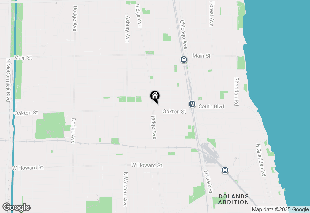 Map of 515 Ridge Avenue, Evanston, IL 60202