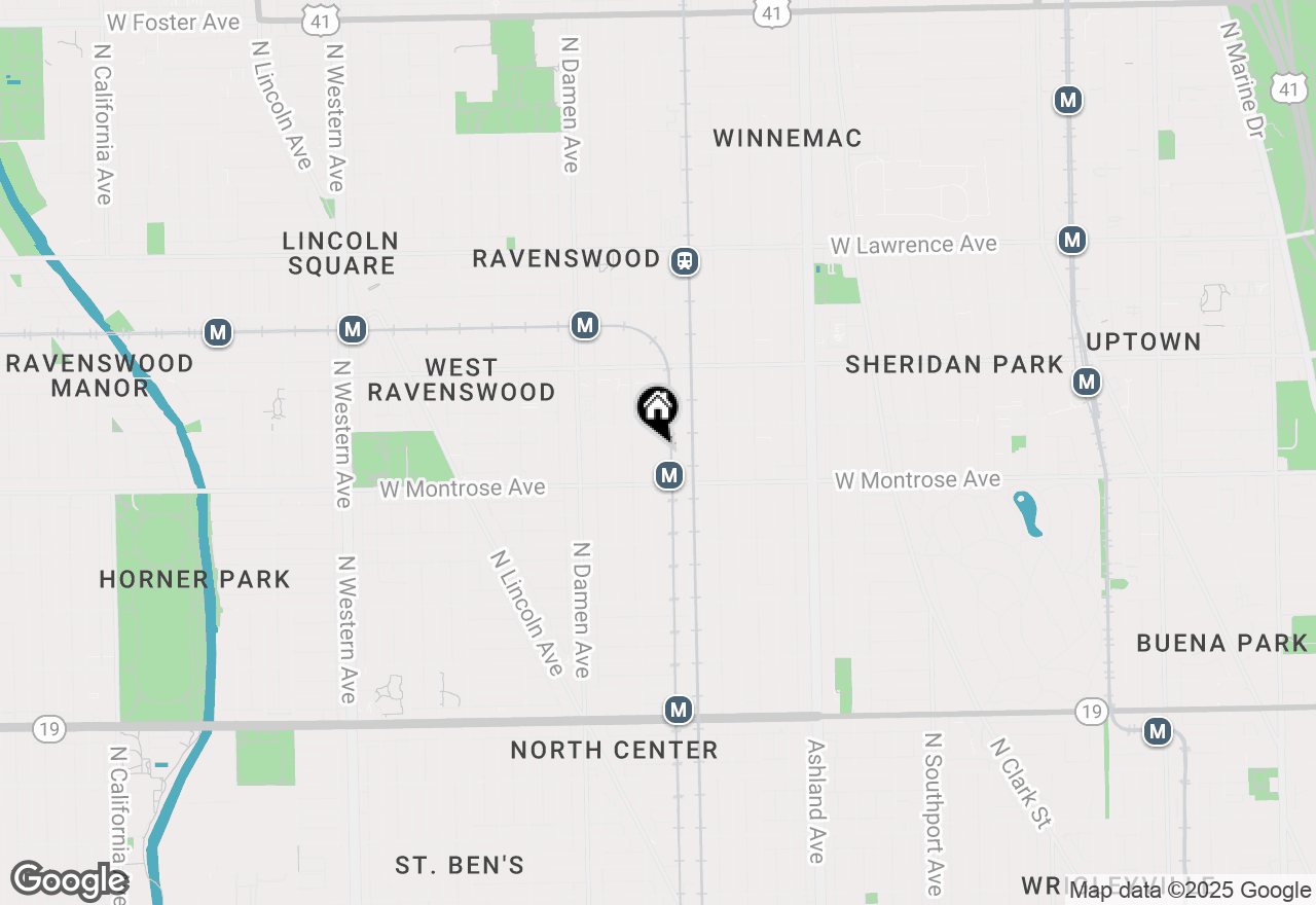 Map of 4433 N Wolcott Avenue #1N, Chicago, IL 60640