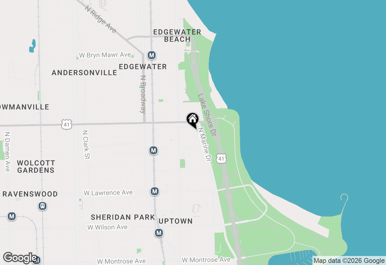 Map of 906 W Winona Street #2S, Chicago, IL 60640