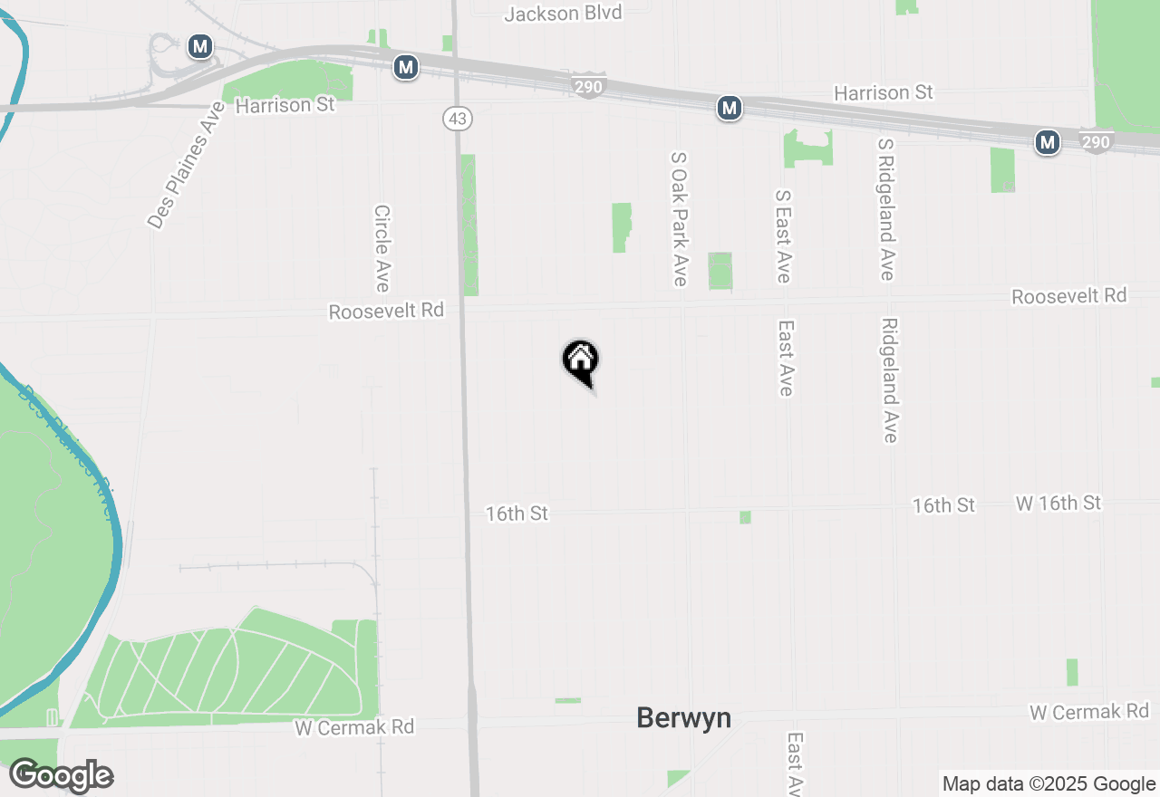 Map of 1339 Home Avenue, Berwyn, IL 60402