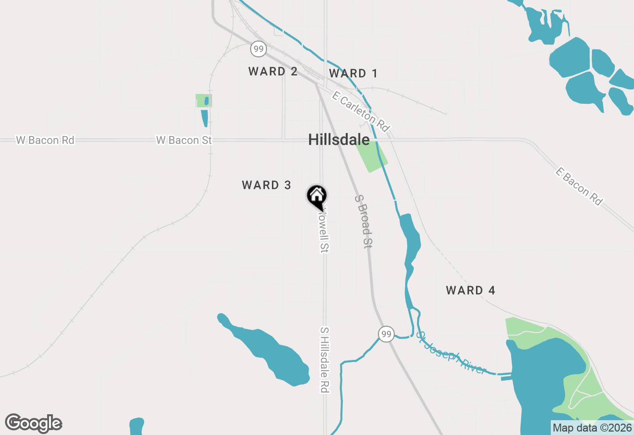 Map of 100 N Howell Street #96, Hillsdale, MI 49242