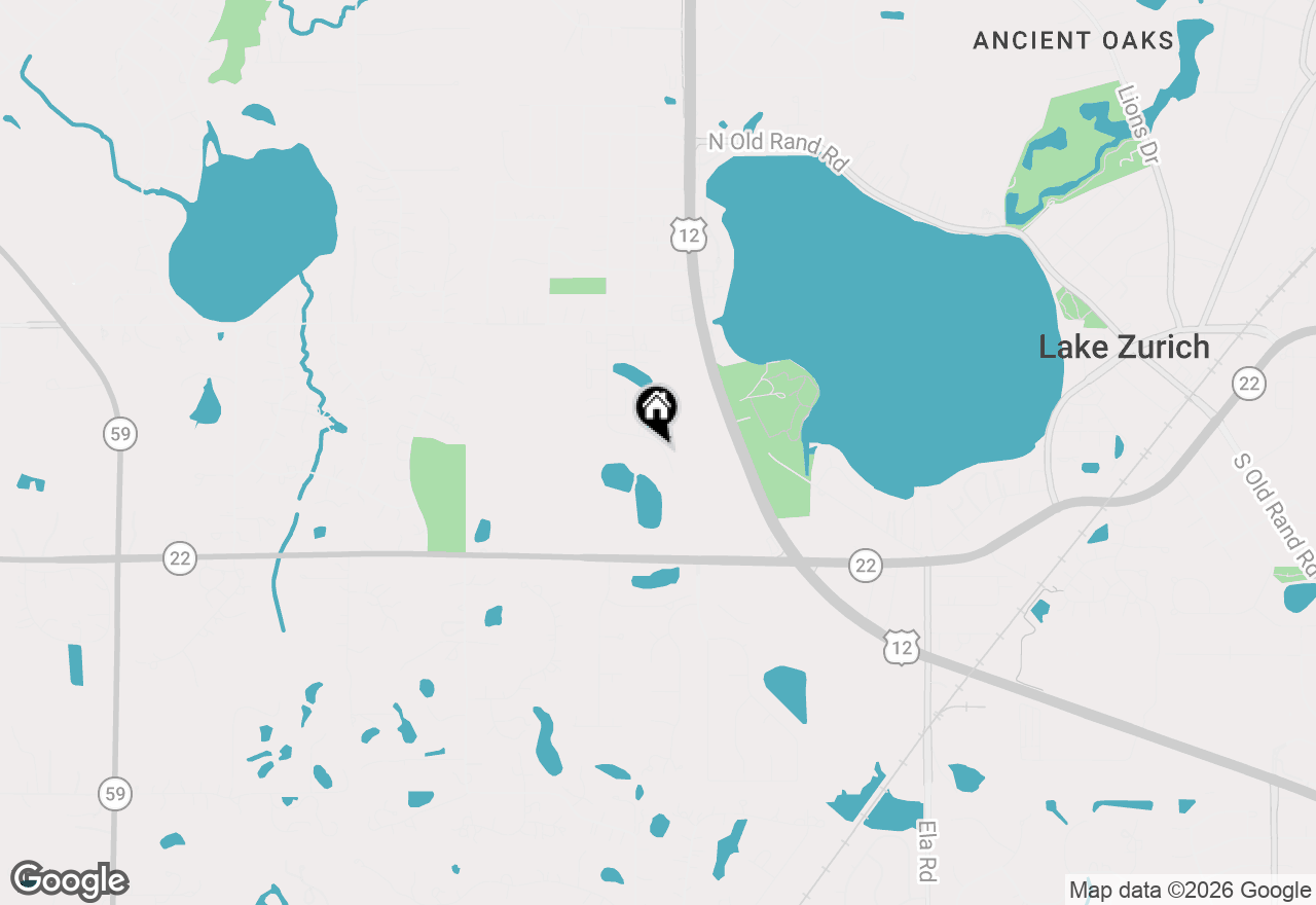 Map of 193 S Pleasant Road, Lake Zurich, IL 60047
