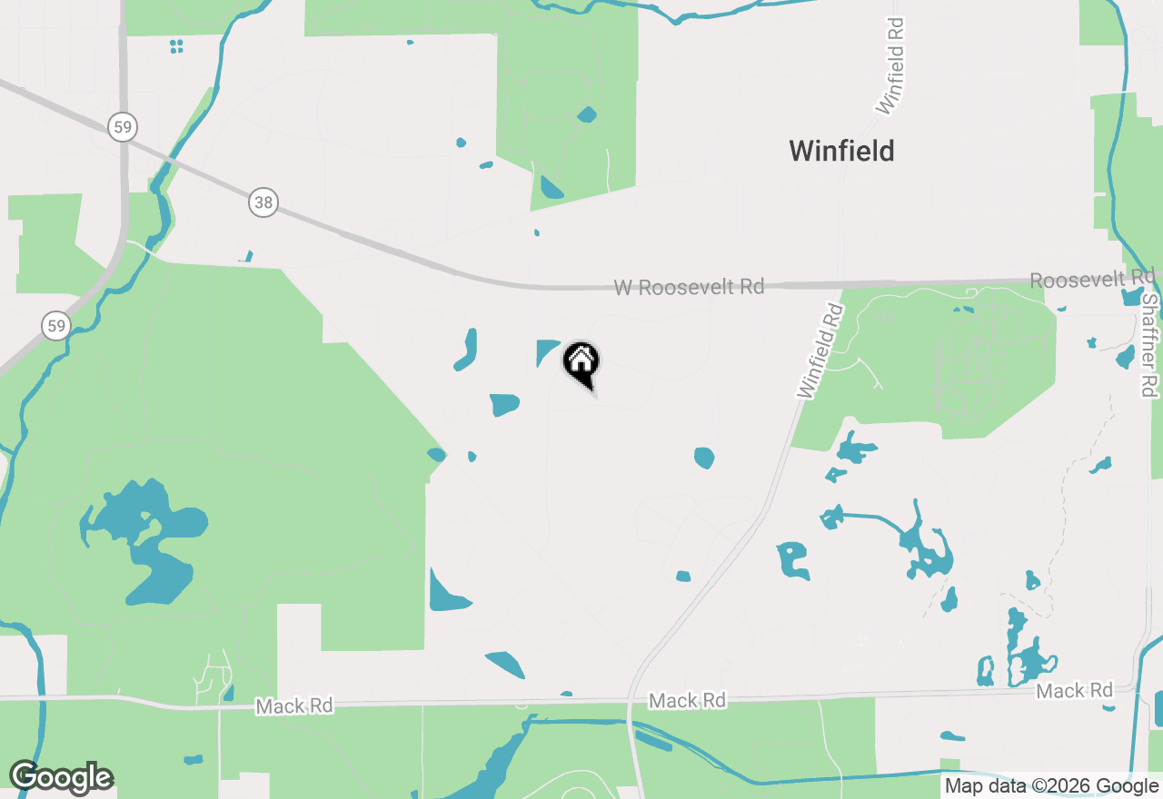 Map of 28W300 Flanders Lane, Winfield, IL 60190