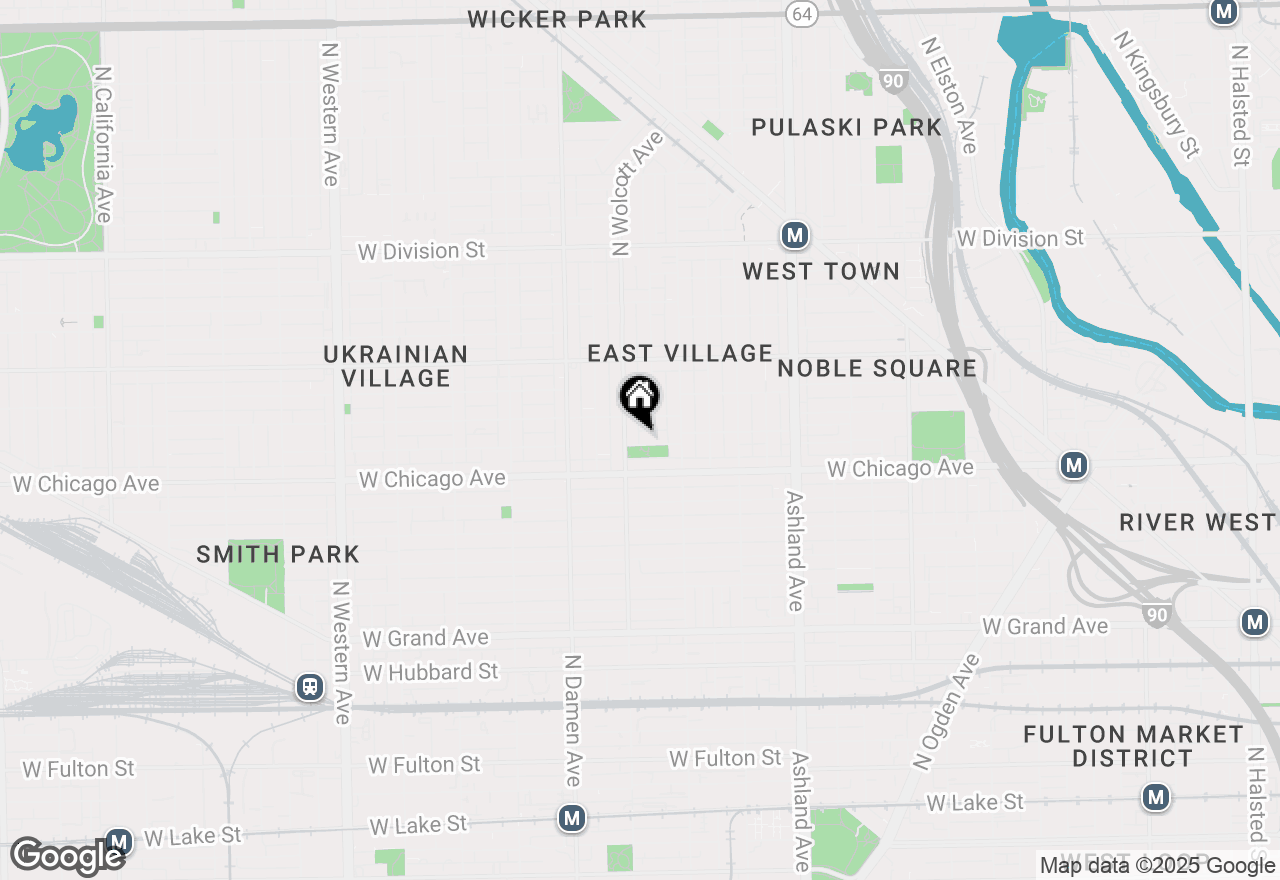 Map of 1844 W Rice Street, Chicago, IL 60622