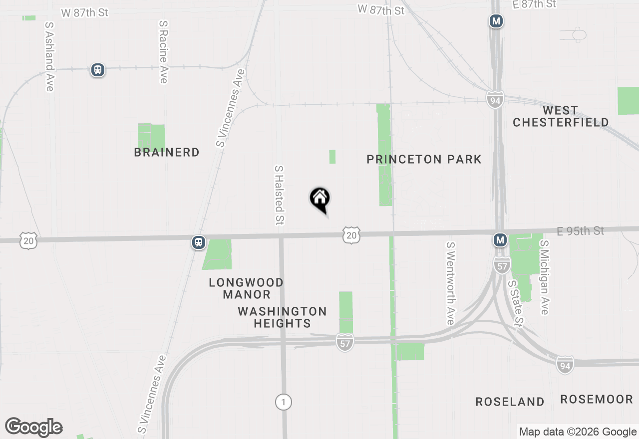 Map of 9426 S Lowe Avenue, Chicago, IL 60620