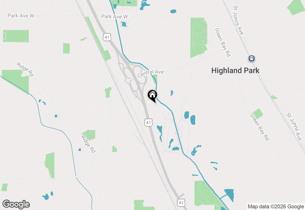 Map of 1353 Golf Avenue, Highland Park, IL 60035