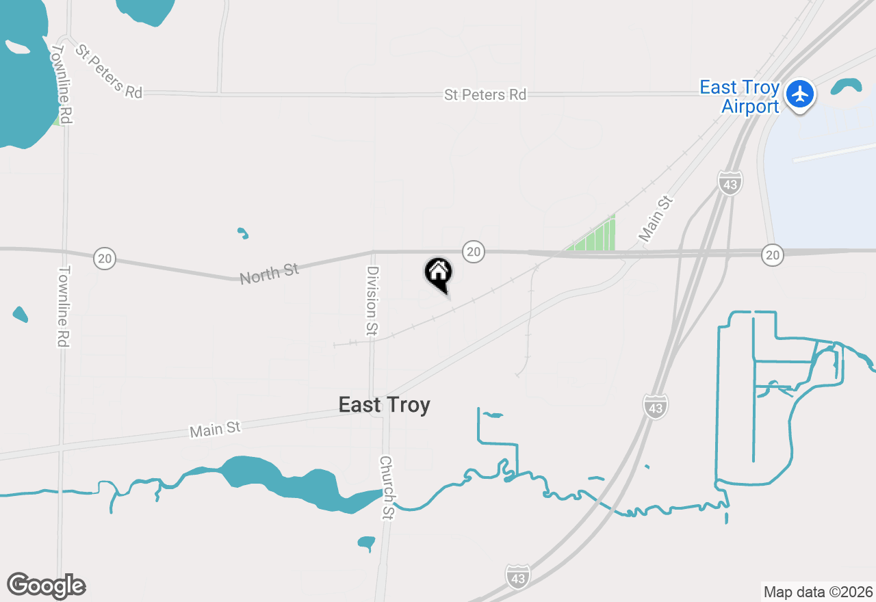 Map of 1948 Edwards St #A, East Troy, WI 53120
