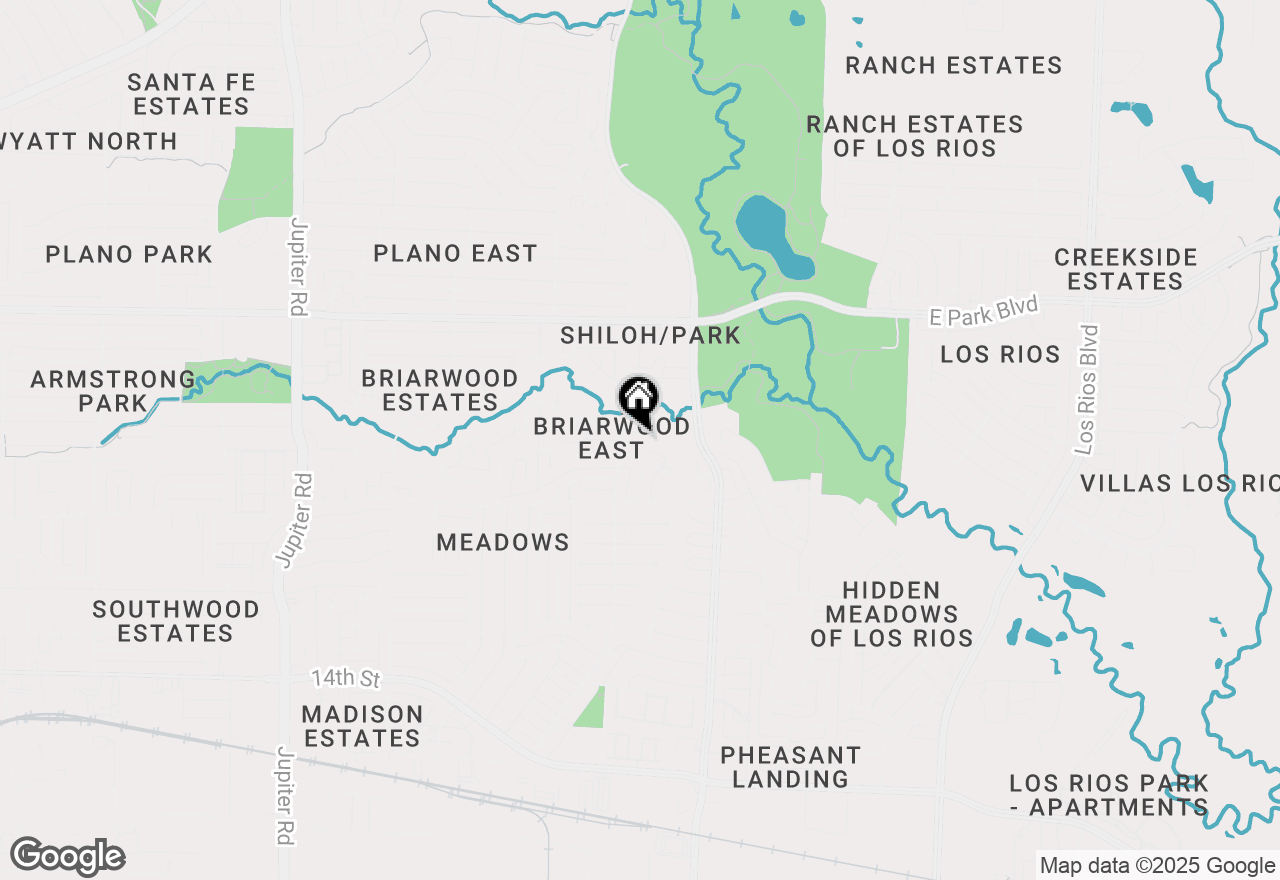 Map of 3408 Greenbriar Lane, Plano, TX 75074