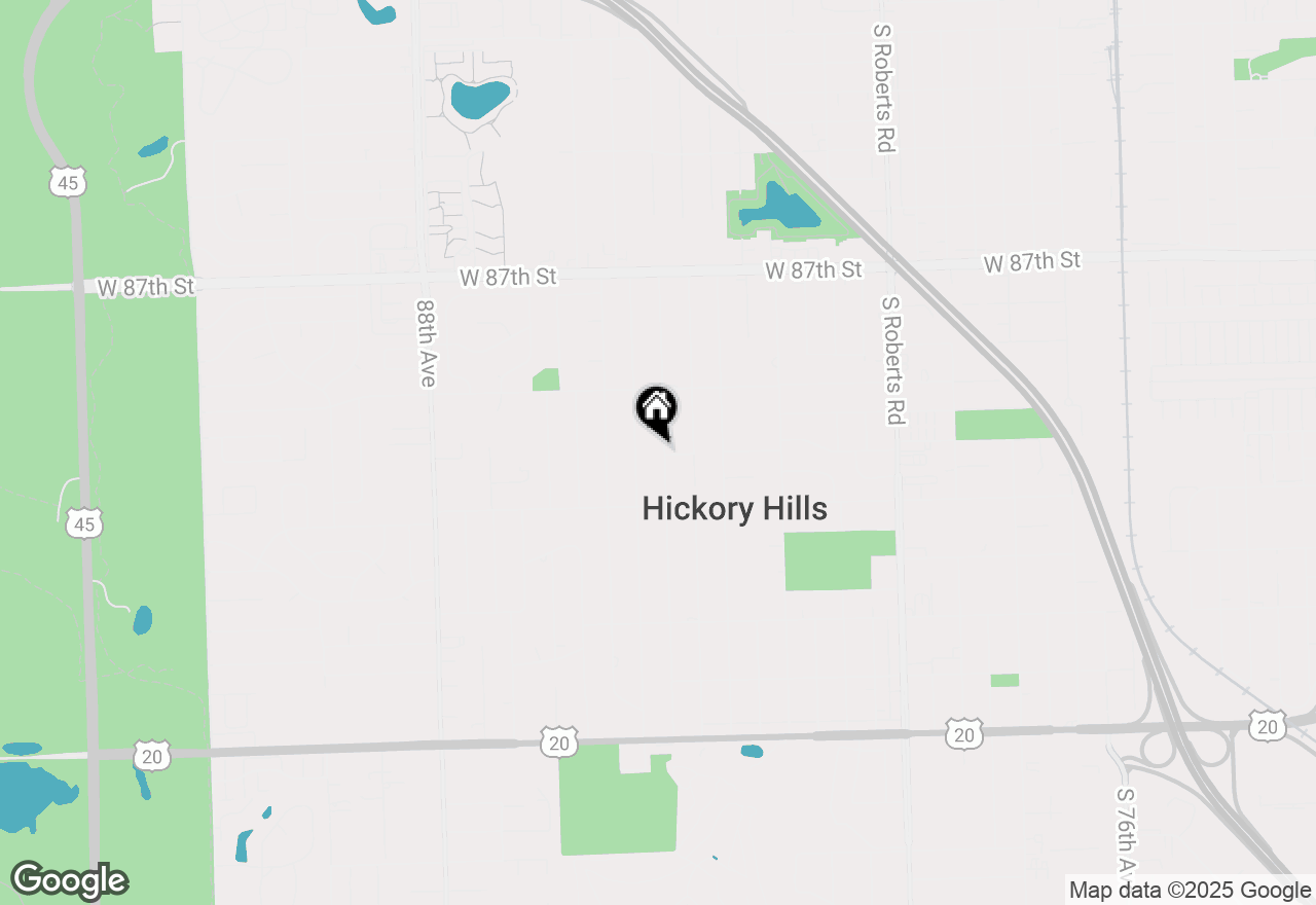 Map of 9010 S 84th Avenue, Hickory Hills, IL 60457