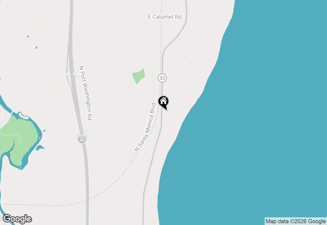 Map of 6909 N Belmont Ln, Fox Point, WI 53217