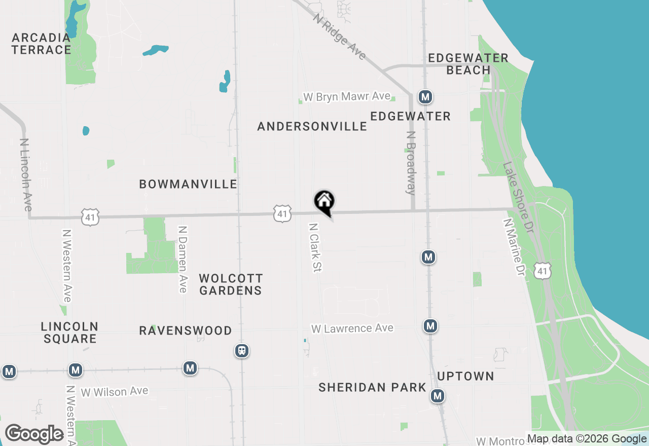 Map of 1466 W Winona Street #2, Chicago, IL 60640