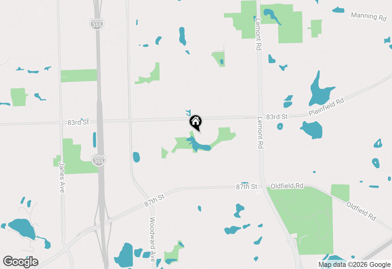 Map of 3173 Grandview Place, Darien, IL 60561
