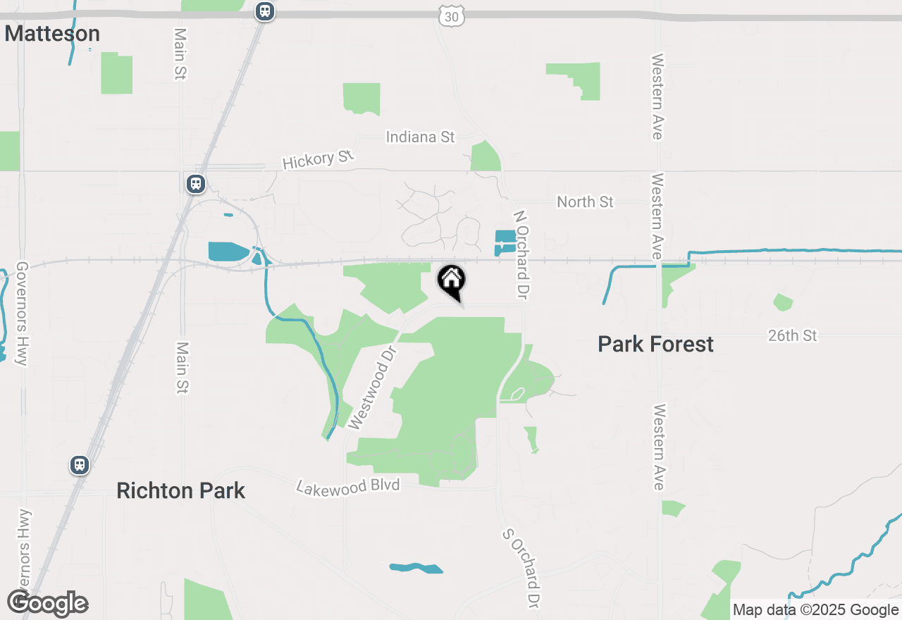 Map of 135 Westwood Drive, Park Forest, IL 60466