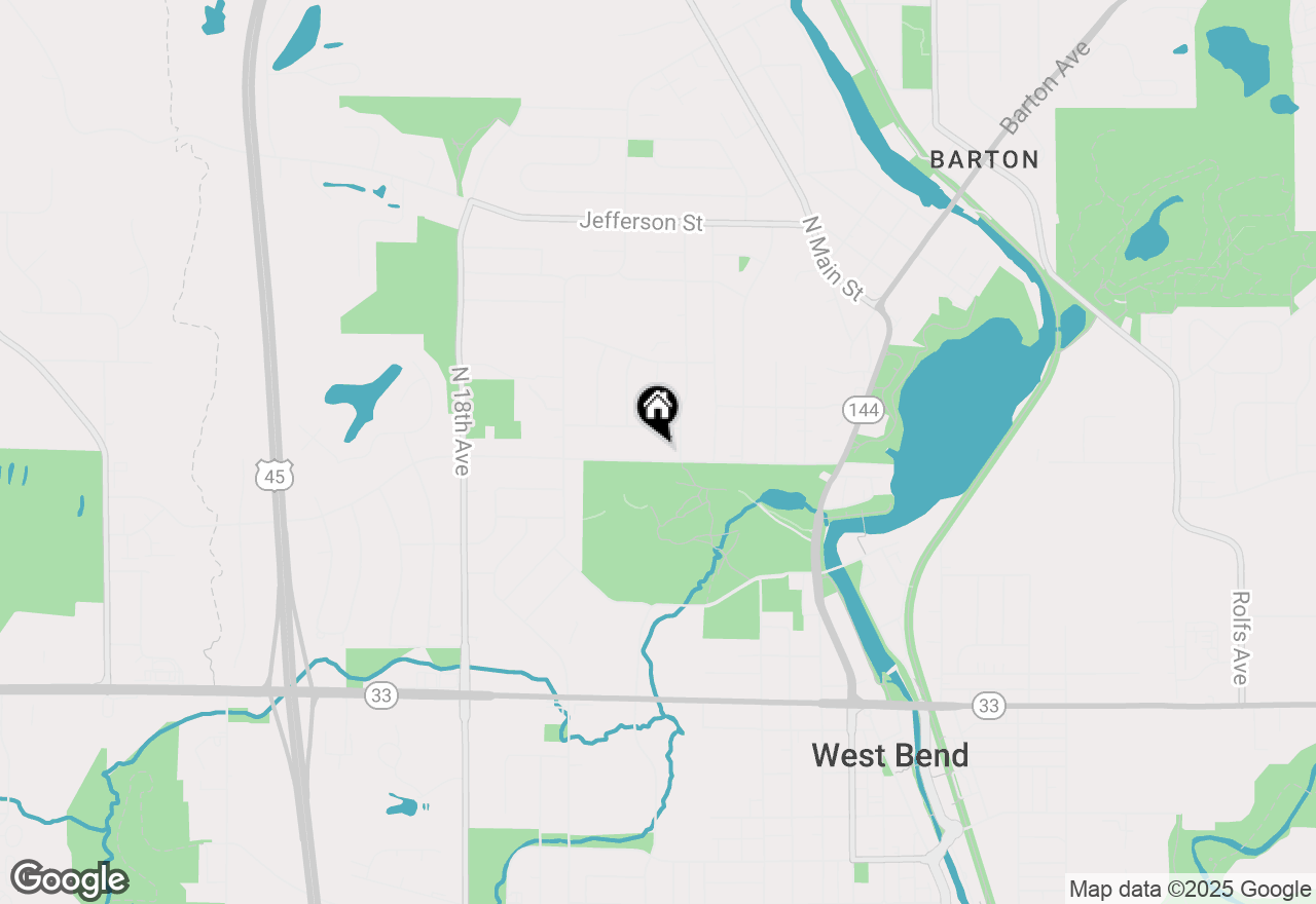 Map of 1168 Park Ave, West Bend, WI 53090