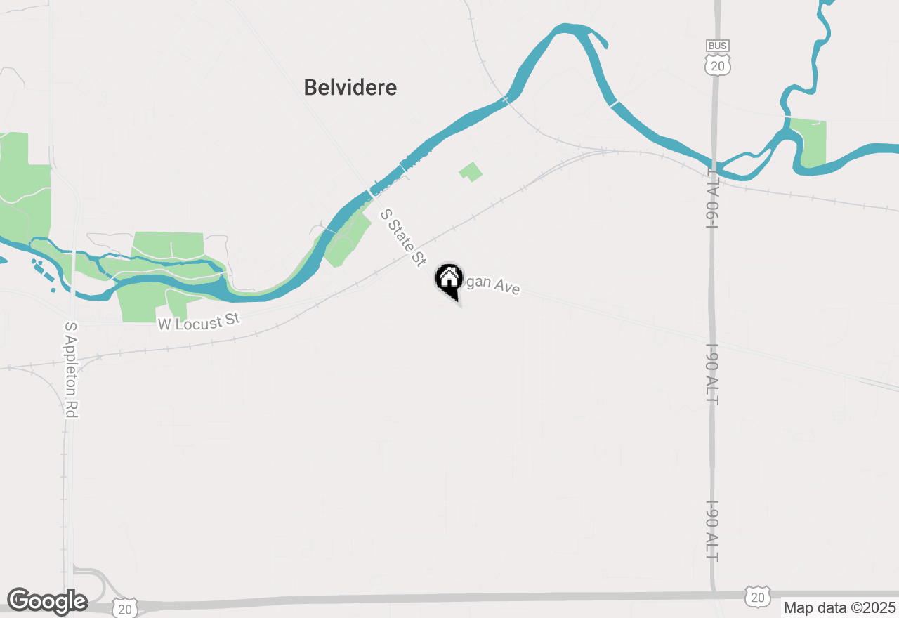 Map of 122 E 2nd Street, Belvidere, IL 61008