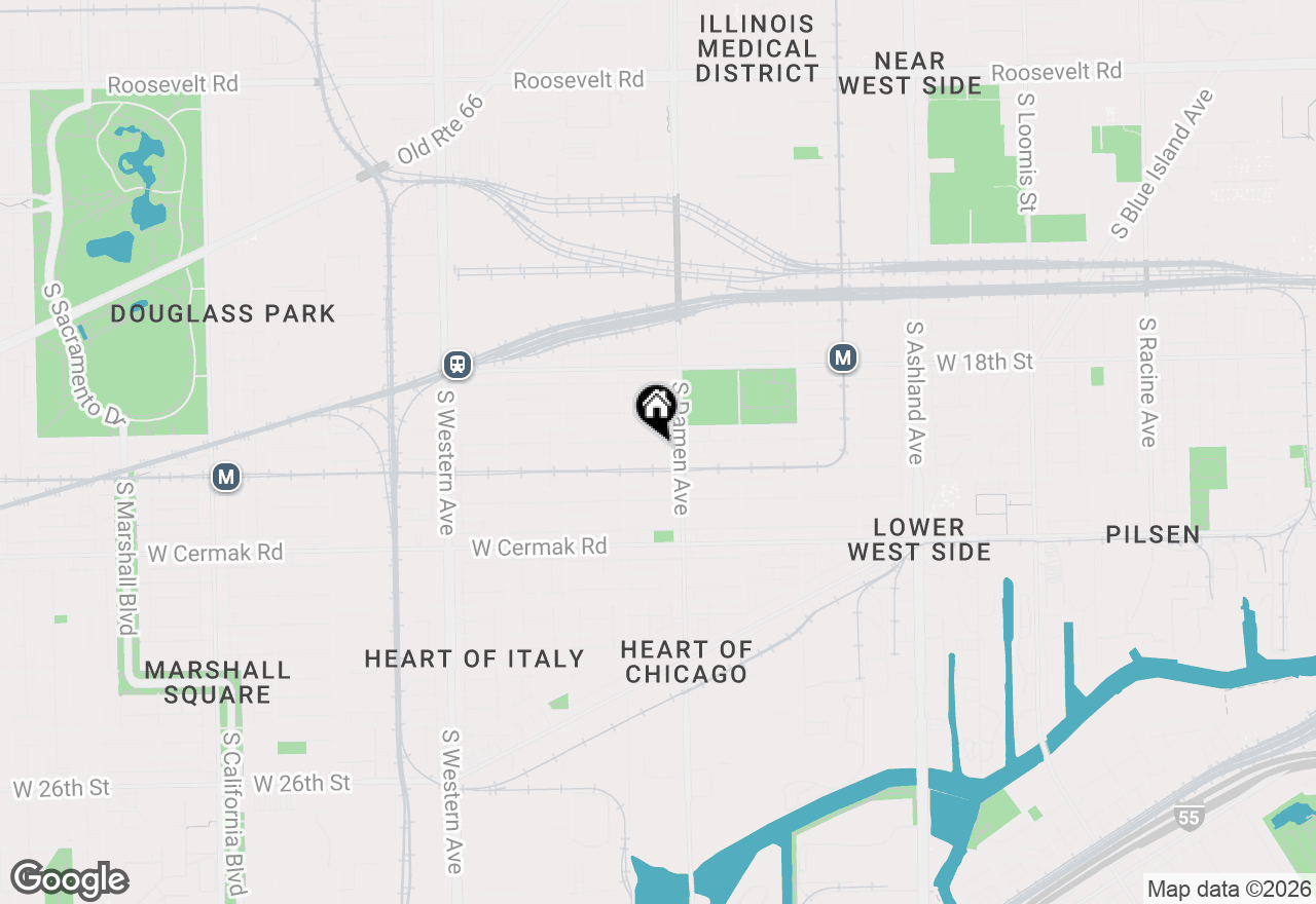 Map of 2022 W Cullerton Street, Chicago, IL 60608