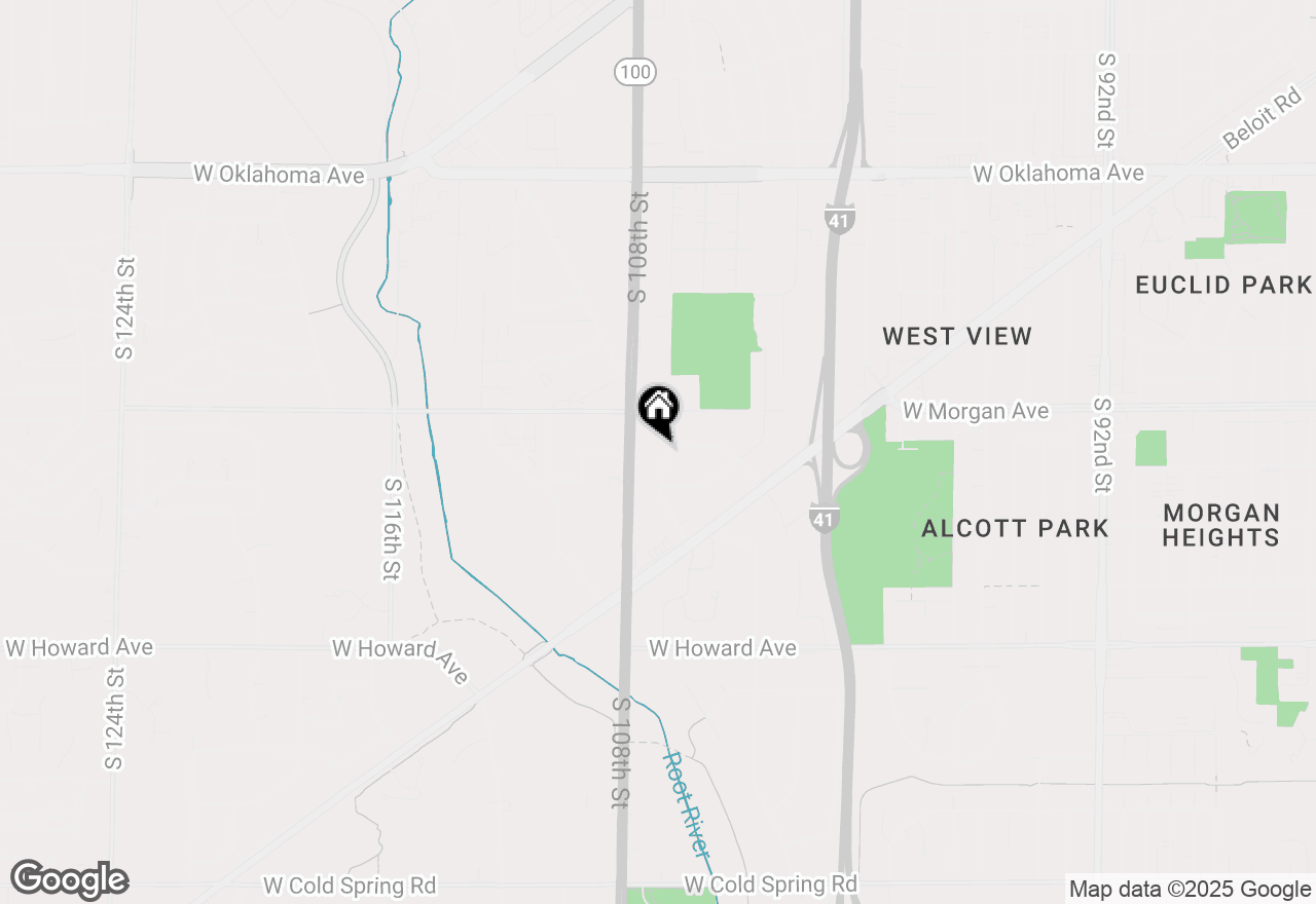 Map of 10545 W Pallottine Dr, Greenfield, WI 53228