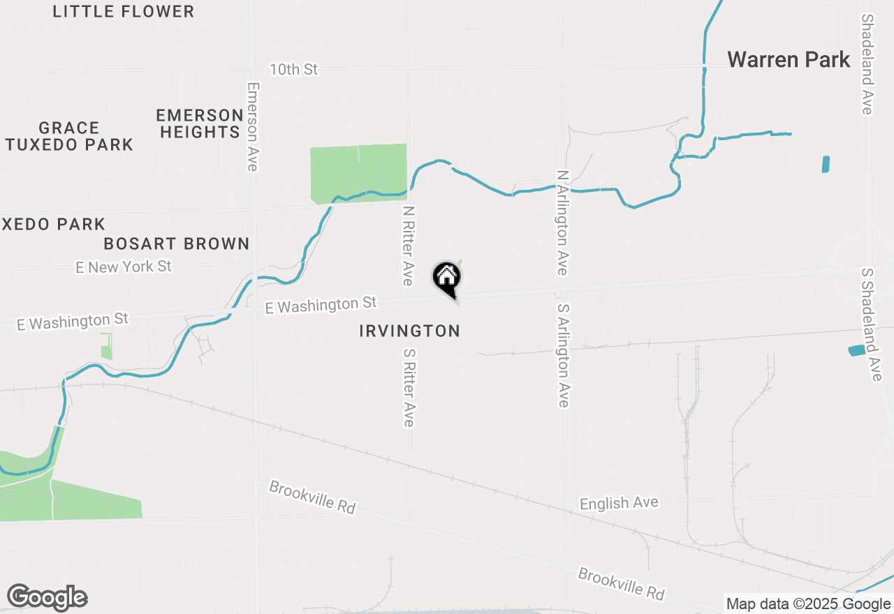 Map of 5623 E Washington Street #5, Indianapolis, IN 46219