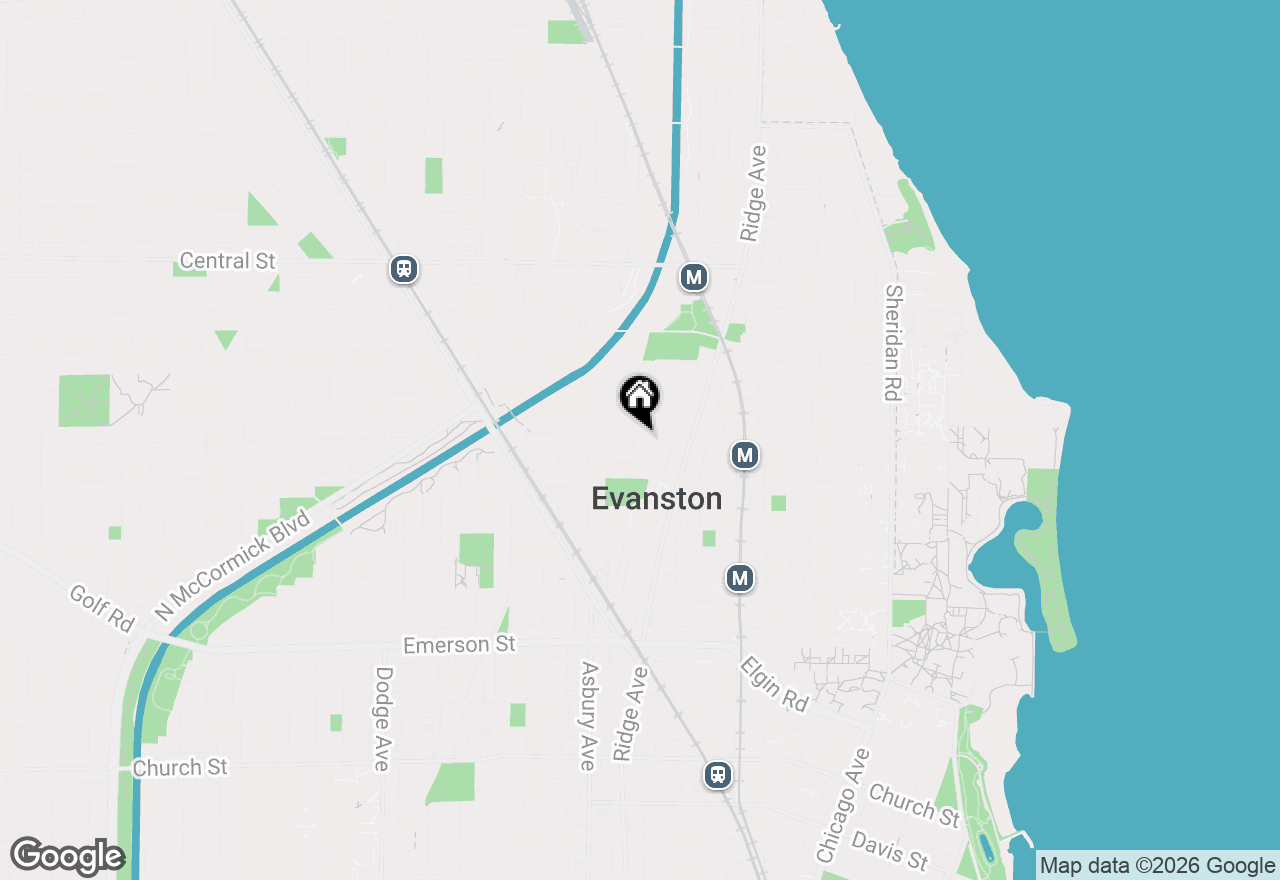 Map of 1201 Noyes Street, Evanston, IL 60201