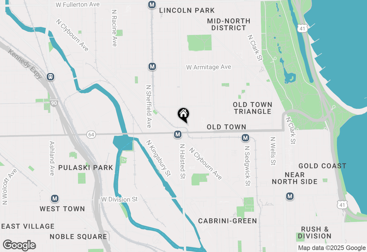 Map of 1623 N Halsted Street, Chicago, IL 60614