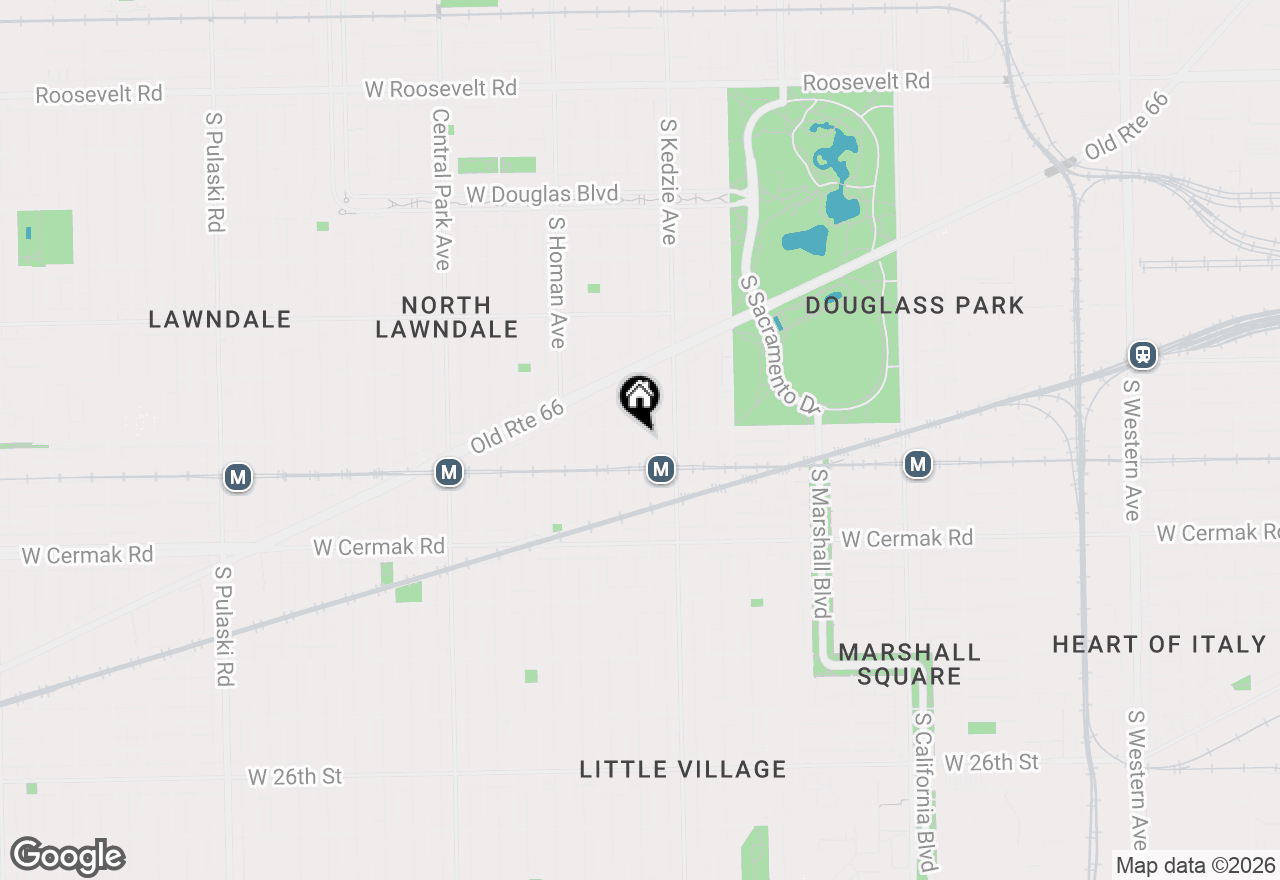 Map of 1908 S Sawyer Avenue, Chicago, IL 60623