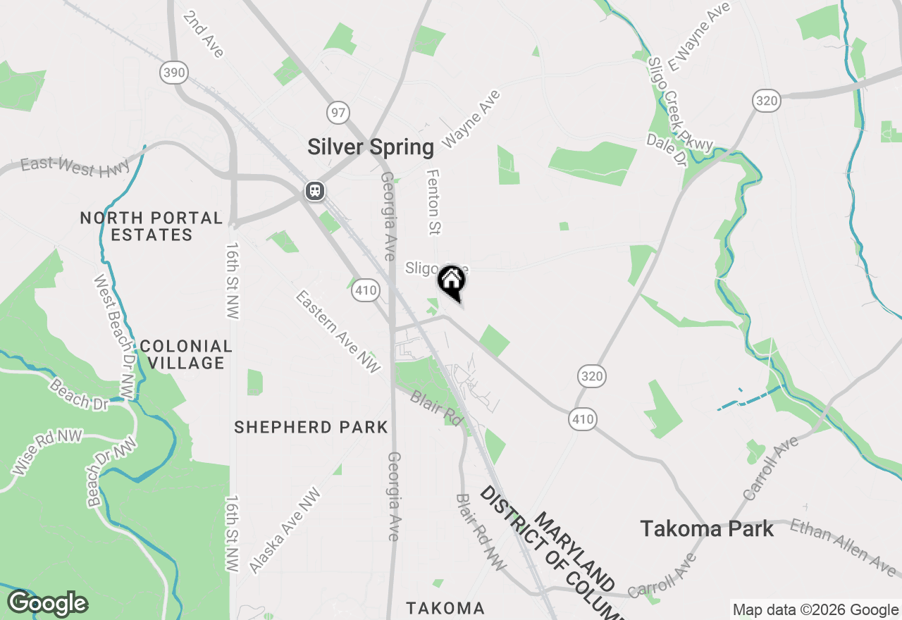 Map of 7903 Woodbury Drive, Silver Spring, MD 20910