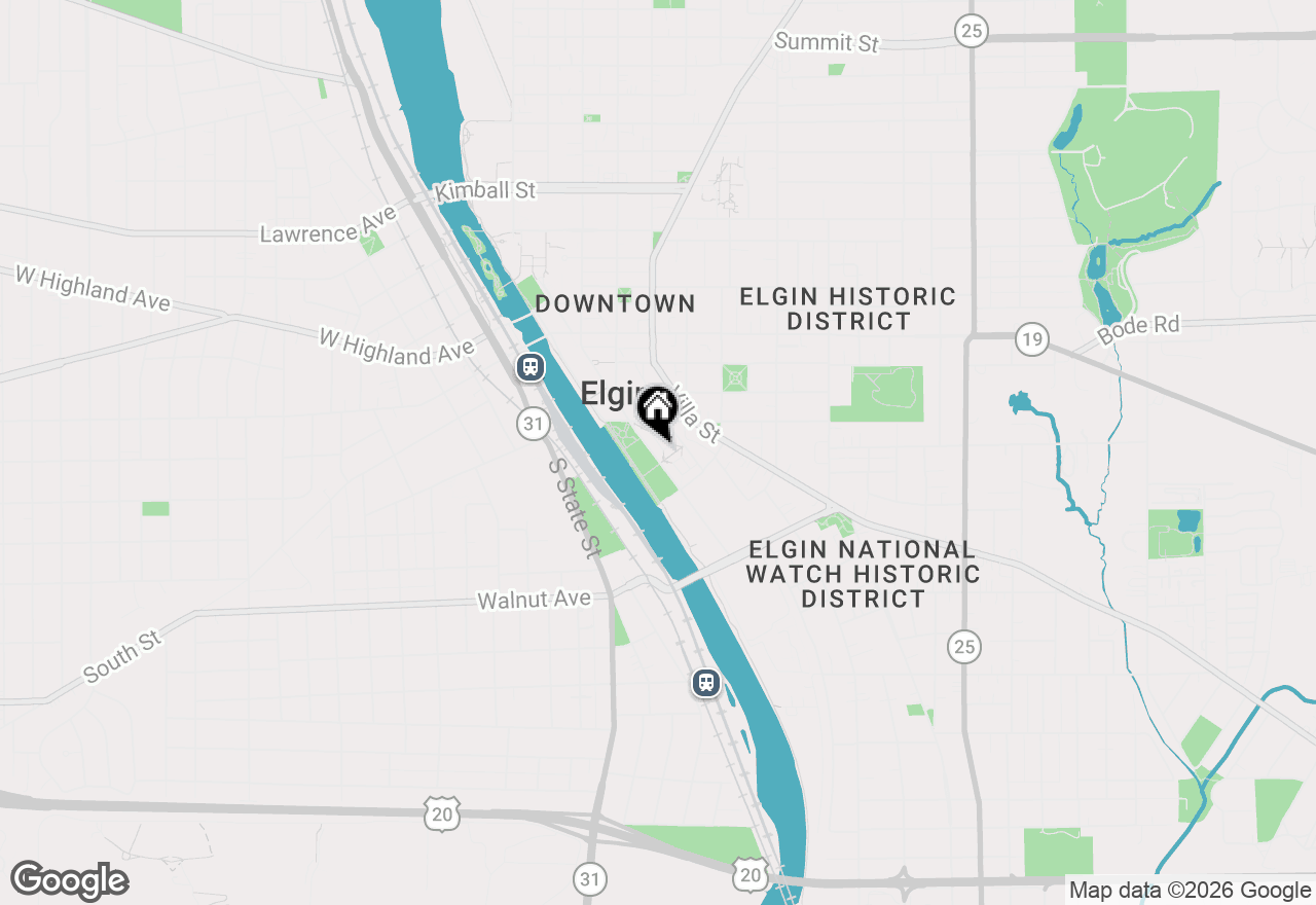 Map of 161 S Grove Avenue, Elgin, IL 60120