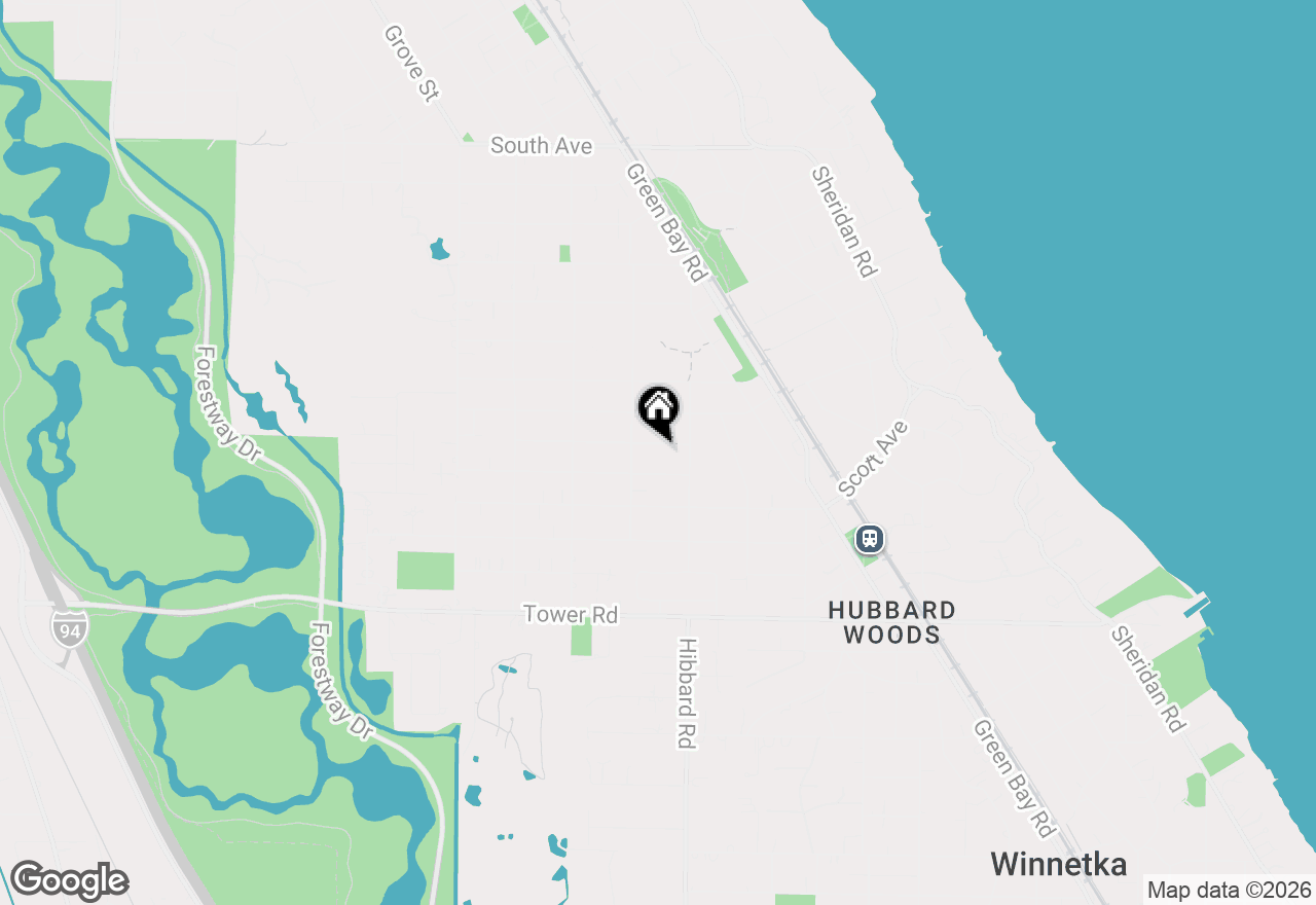 Map of 444 Oakdale Avenue, Glencoe, IL 60022