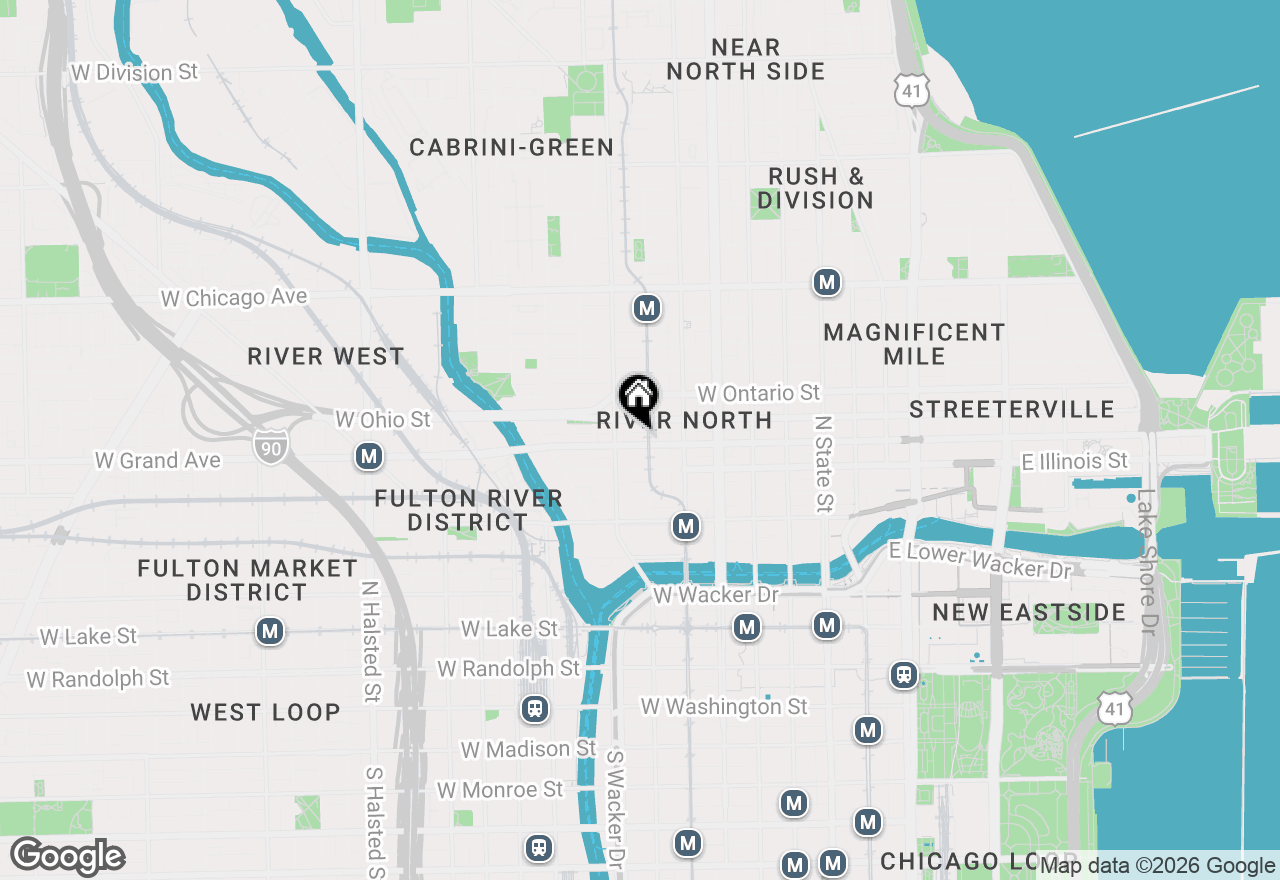 Map of 300 W Grand Avenue #303, Chicago, IL 60654