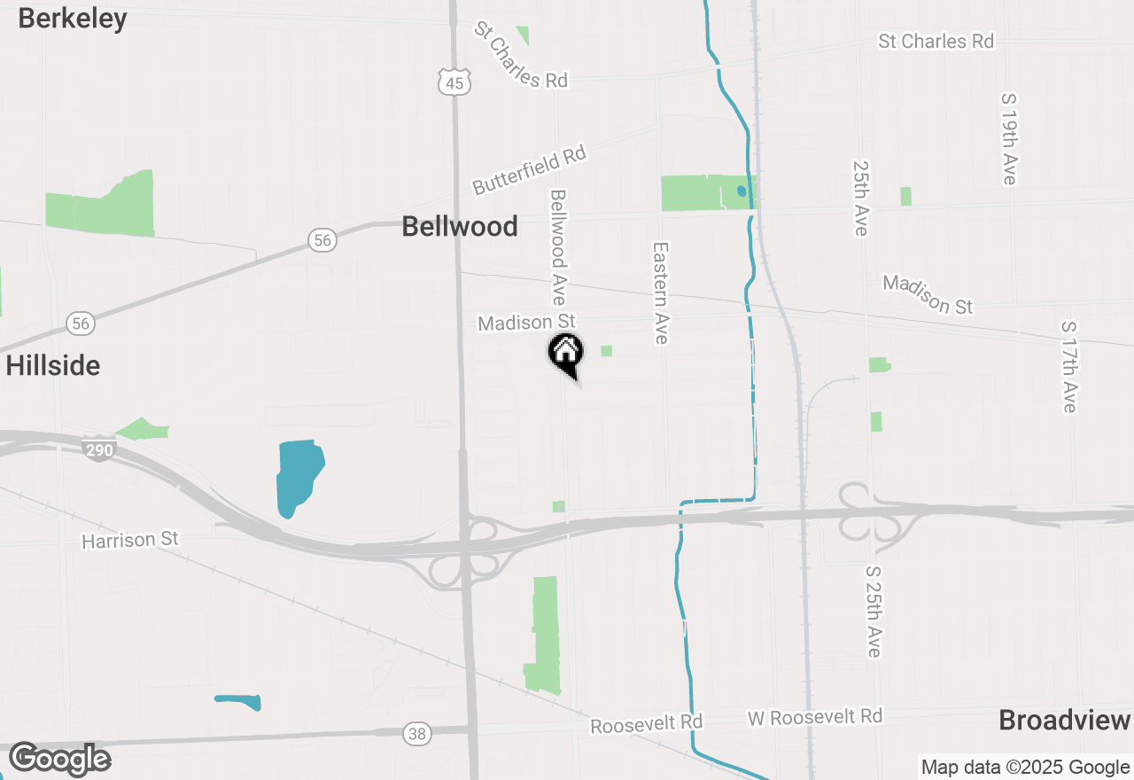 Map of 915 Bellwood Avenue, Bellwood, IL 60104