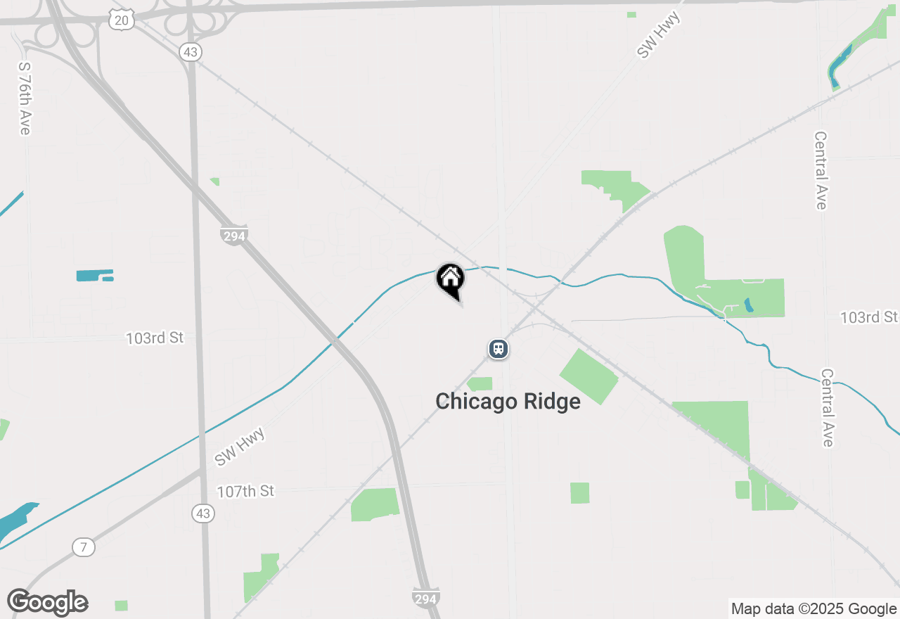 Map of 6513 W 102nd Place, Chicago Ridge, IL 60415