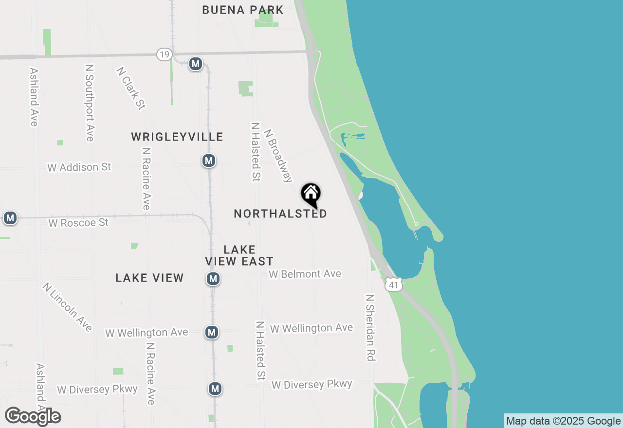 Map of 587 W Hawthorne Place, Chicago, IL 60657