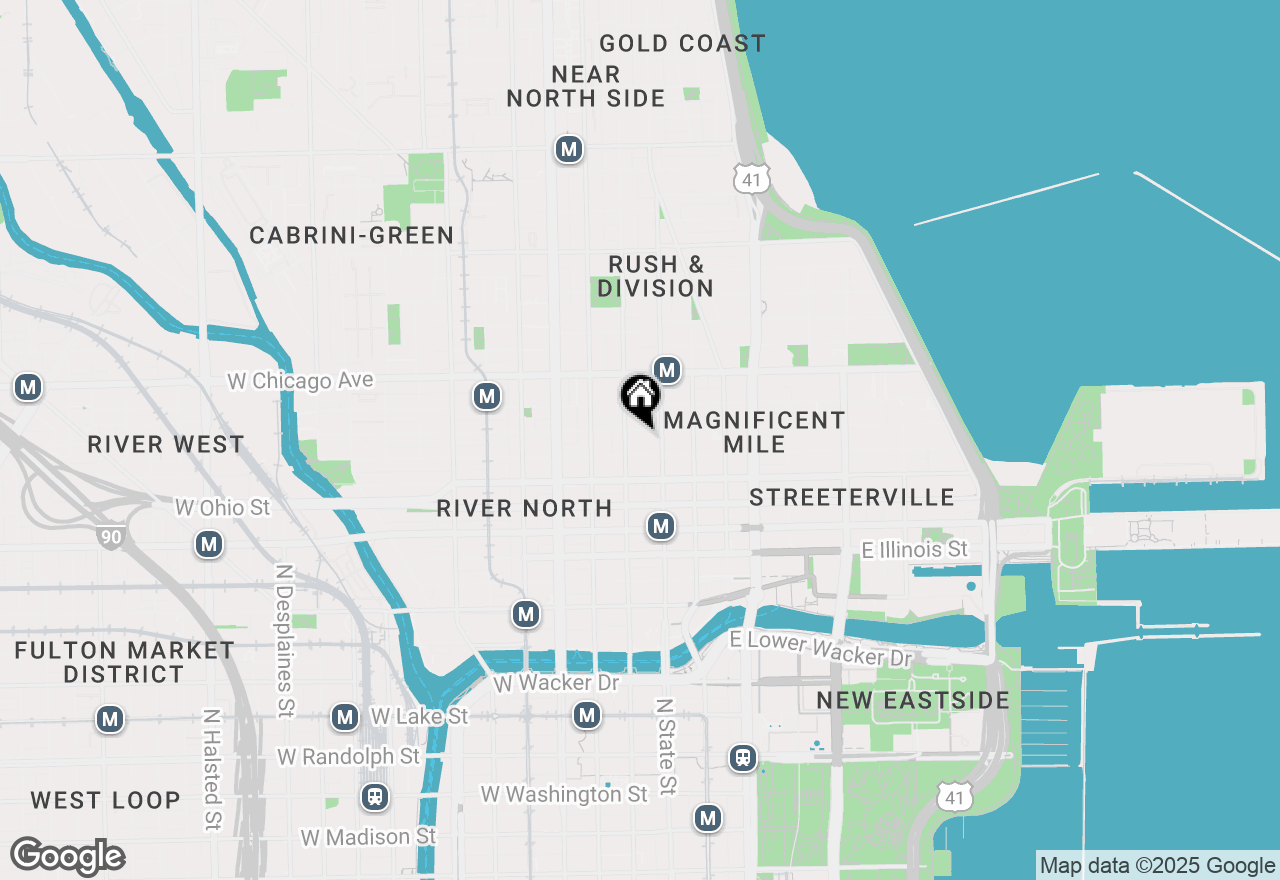 Map of 33 W Huron Street #412, Chicago, IL 60654