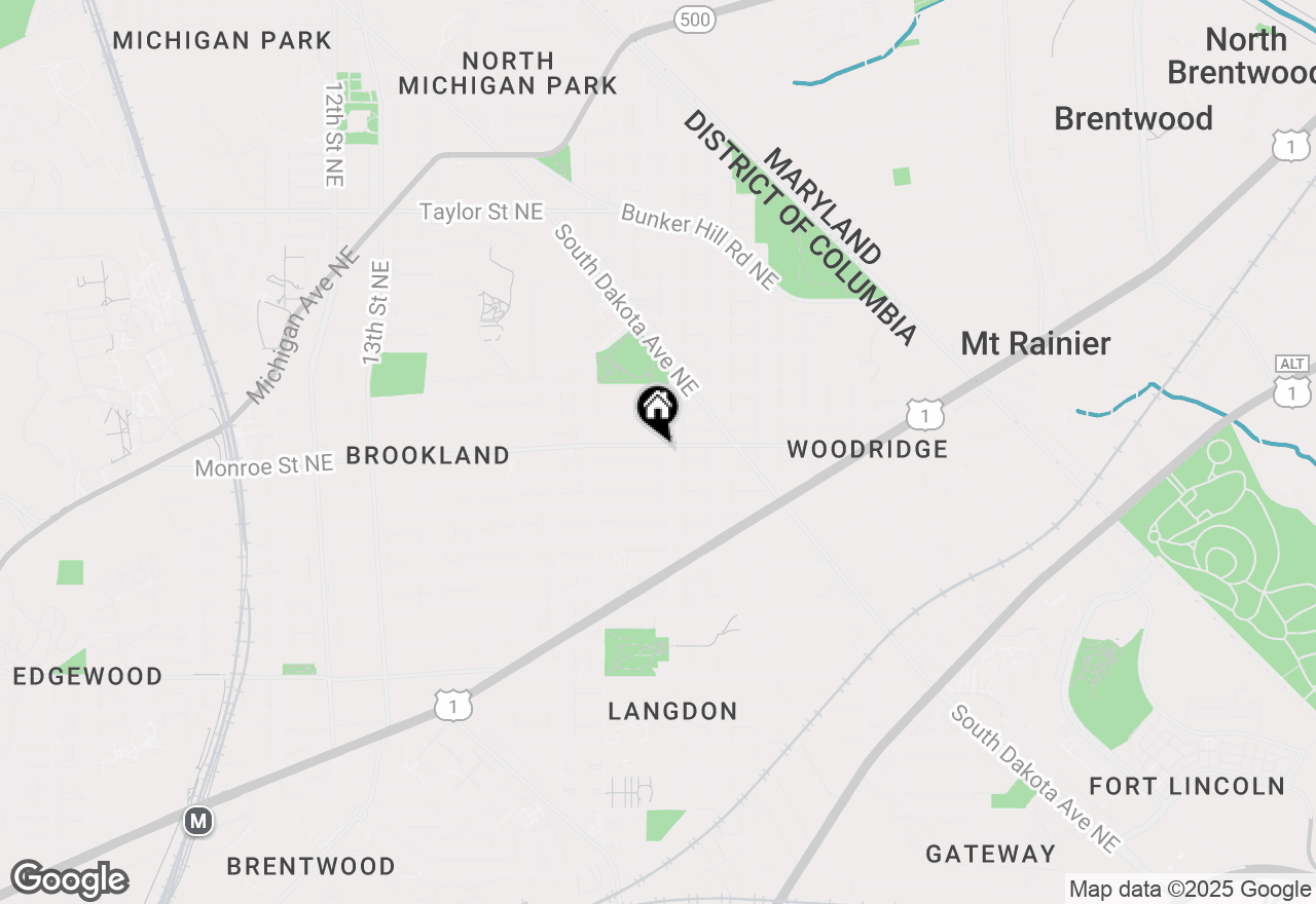 Map of 1843 Monroe Street Ne, Washington, DC 20018