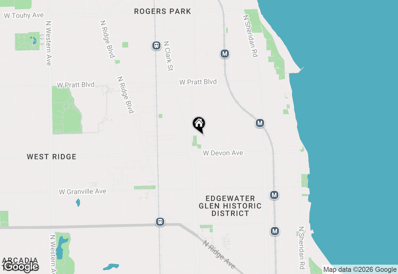 Map of 6454 N Bosworth Avenue #3A, Chicago, IL 60626