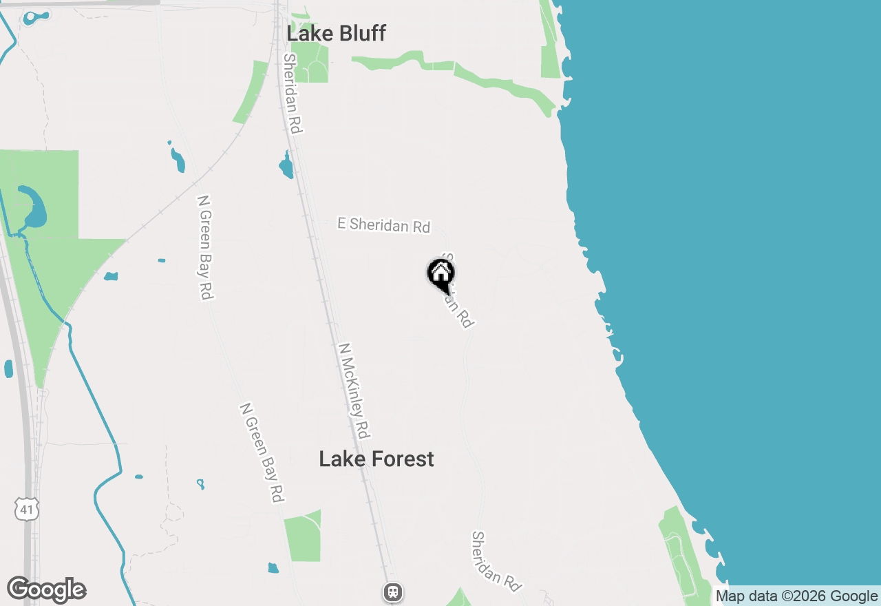 Map of 1438 N Sheridan Road, Lake Forest, IL 60045