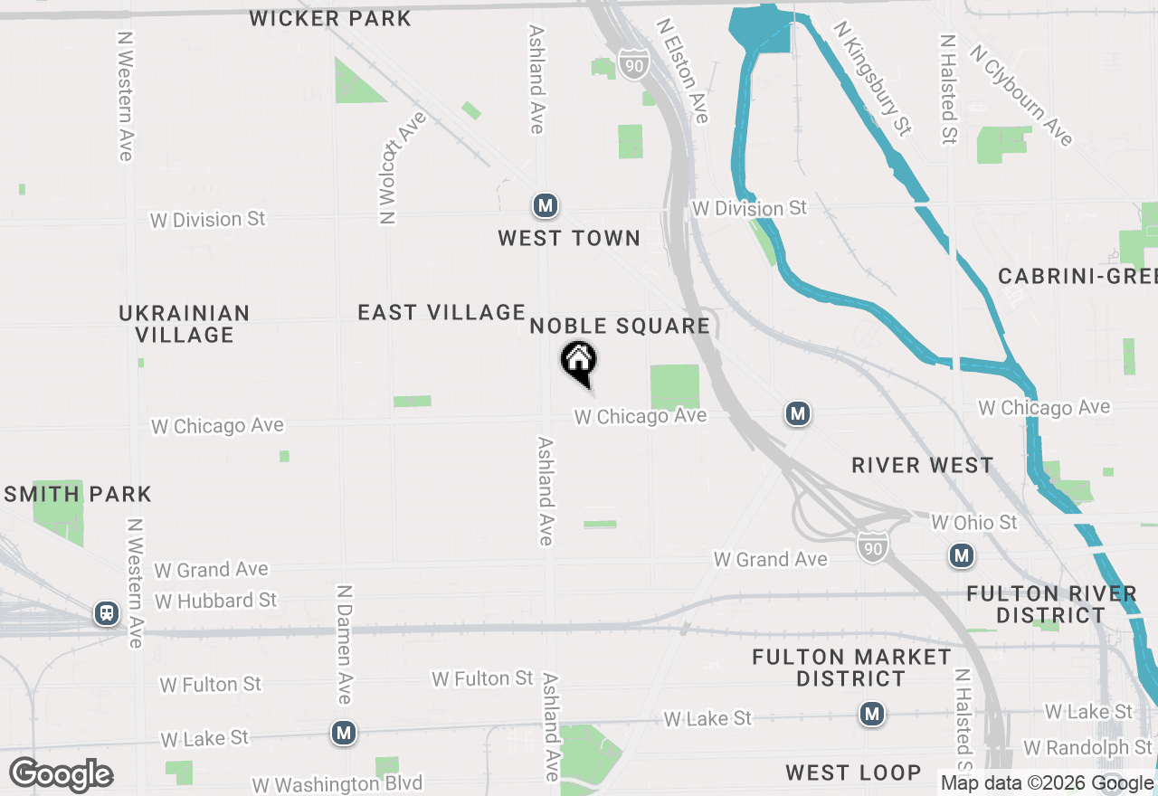 Map of 1521 W Fry Street #4, Chicago, IL 60642