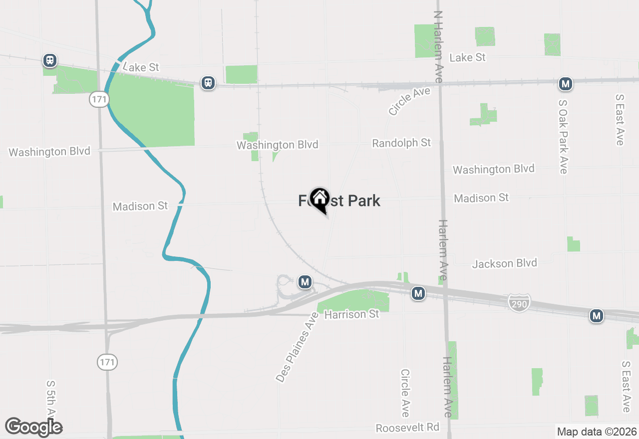 Map of 7630 Monroe Street, Forest Park, IL 60130