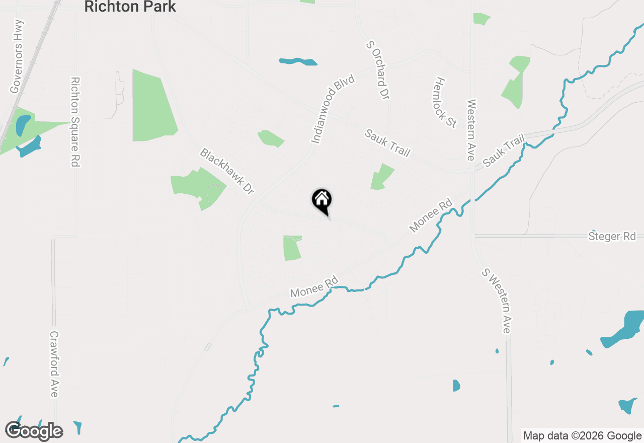 Map of 127 Blackhawk Drive, Park Forest, IL 60466