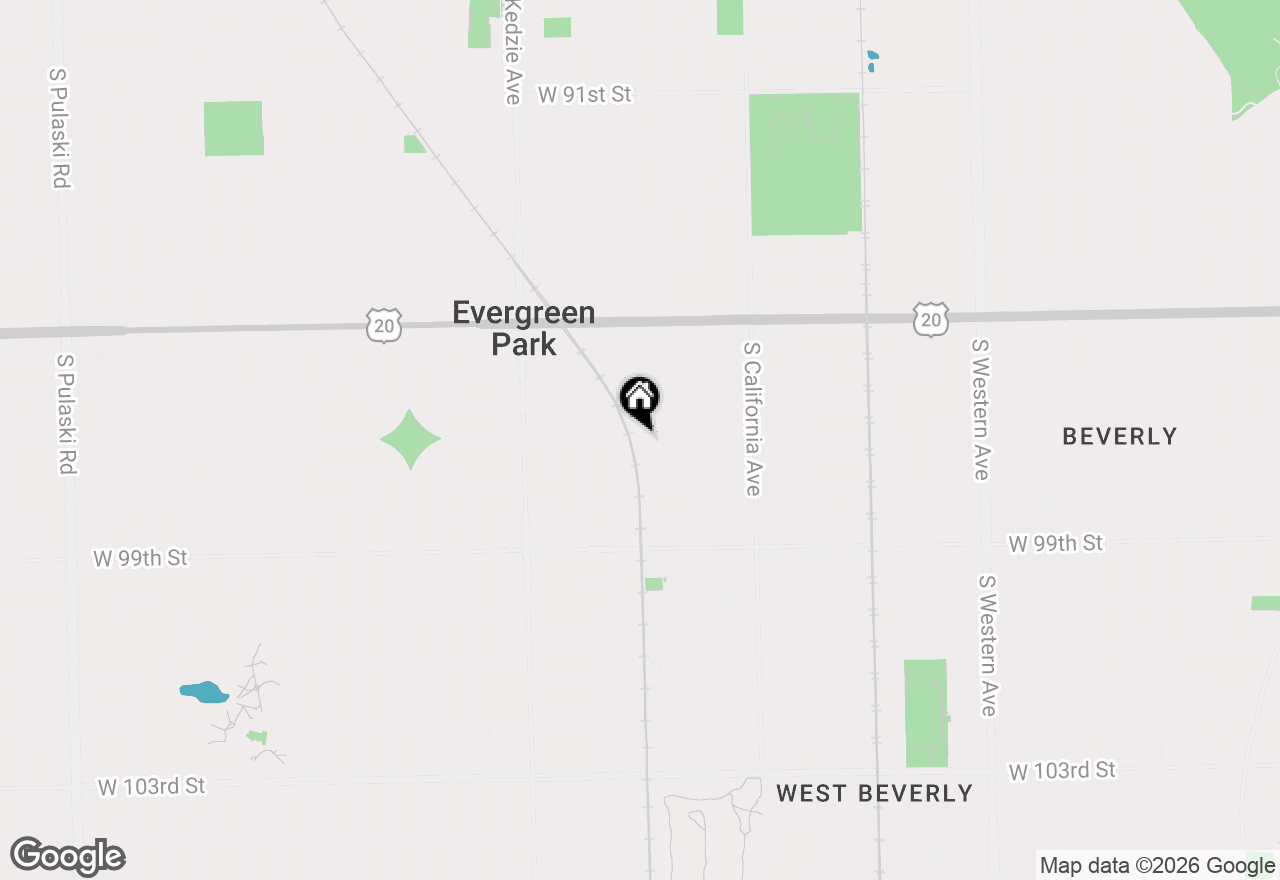 Map of 2961 W 97th Street, Evergreen Park, IL 60805