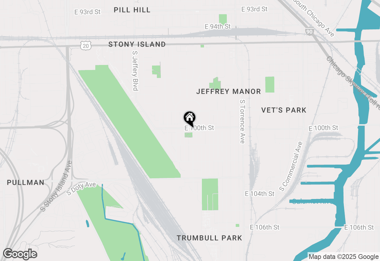 Map of 2319 E 100th St #2319, Chicago, IL 60617
